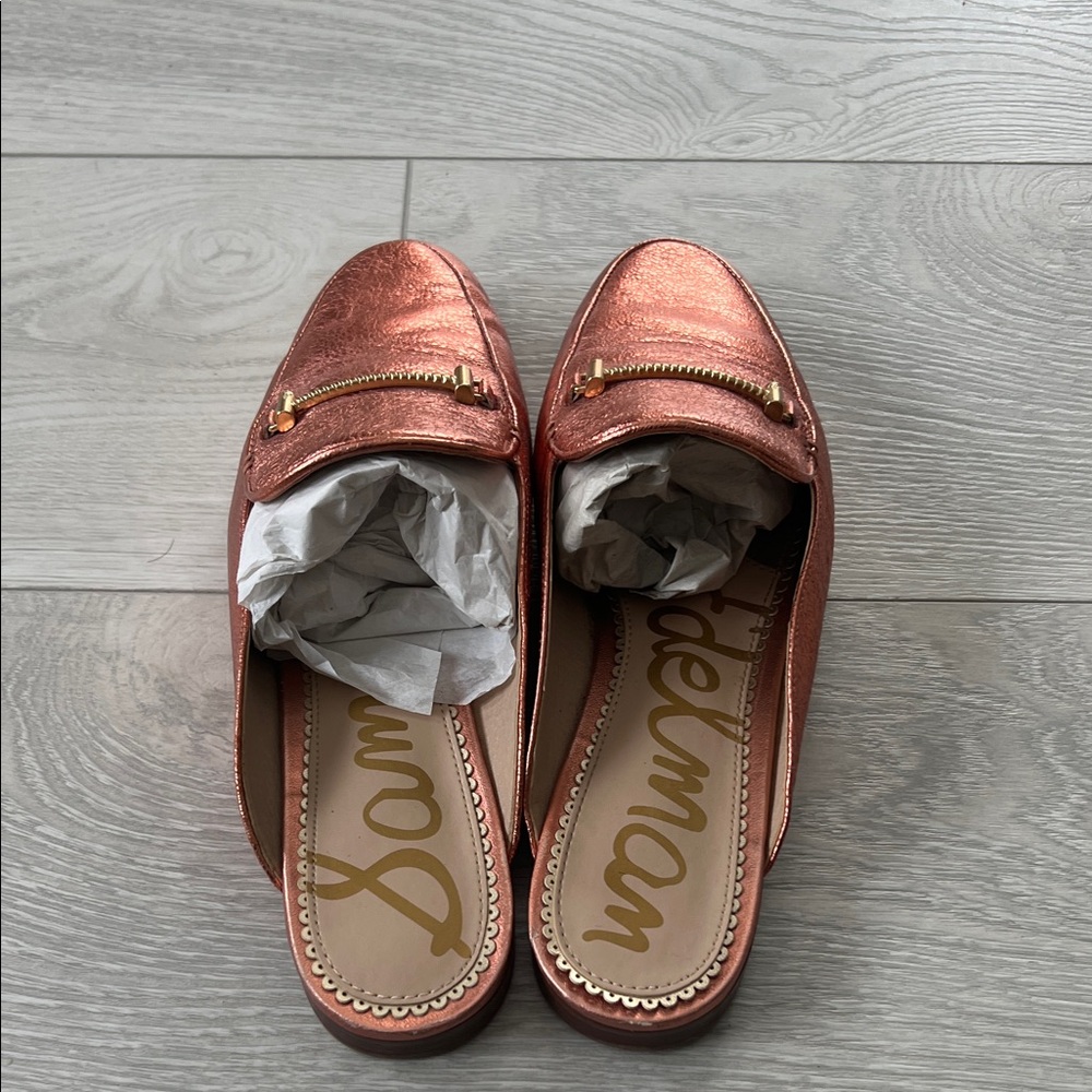 Sam Edelman Laurna Mules in Metallic Copper - Picture 3 of 4